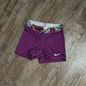 Purple Multicolored Nike Spandex Shorts